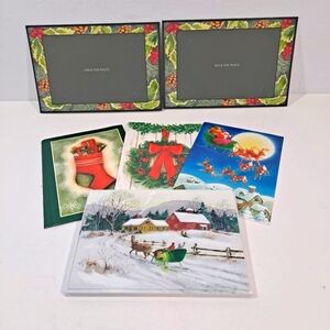 Paper Magic Group Christmas Cards With Envelopes Set Of 9 & Two Christmas Frames